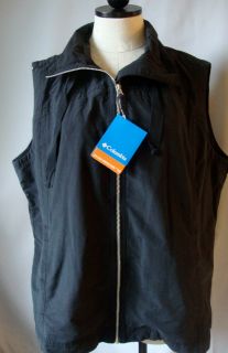 NWT Womens Columbia Arch Cape Vest Black Size 1X