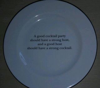  Cocktail Quotation Plates Appetizer Plates Set of 4 New in Box
