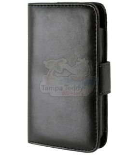 Premium Black Leather Folding Case Cover for Apple iPhone 4 4S 4G 4GS 