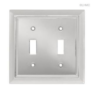 Chrome Architect Double Switch Cover Plate