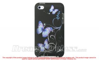 iPod Touch 4G 4th Gen Purple Butterfly Hard Case Cover