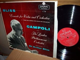 ARTHUR BLISS Campoli 50s BLISS Violin Con RARE UK FFrr Mono LP EX