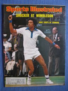 Sports Illustrated Arthur Ashe Wimbledon Jimmy Connors 1975