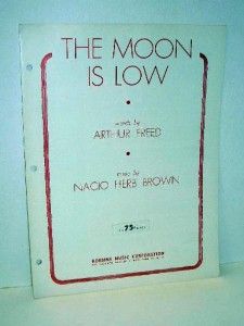 the moon is low sheet music plain cover 1932