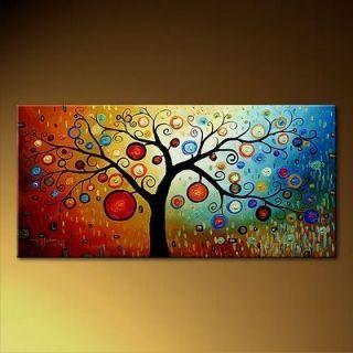 Modern Abstract Art Oil Painting on Canvas Tree No Frame