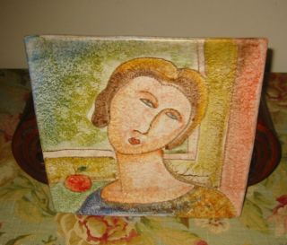 ARTE ITALICA HAND PAINTED MADE IN ITALY LARGE SERVING PLATTER OR WALL 