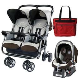  double stroller for parents with children of different ages. Aria 
