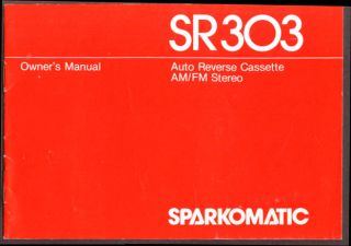 12 page b w illustrated manual with separate sr 300 