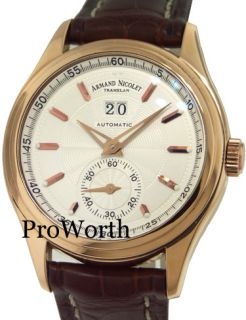 Armand Nicolet MO2 Big Date Small Seconds Automatic 18k Rose Gold 