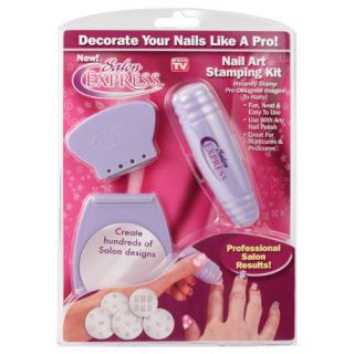 Salon Express as Seen on TV Nail Stencil and Stamping Kit New in Box 