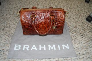 Brahmin Sadie Pecan Melbourne Satchel Handbag Mint