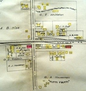   York Village Street Plan Plat Map 1913 Waterport Kent Ashwood