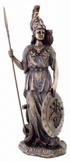 Athena Goddess of Wisdom War Greek Mythology Pagan Statue Sculpture 
