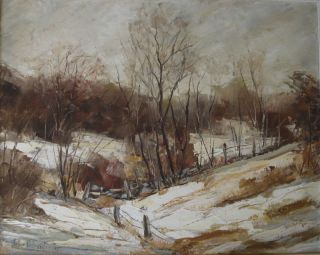 Athol Massachusetts IDA WASLASKE 1920 Listed Oil Painting Landscape 