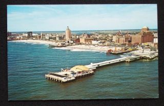 1950s Aerial Steel Pier Amusement Pier Atlantic City NJ