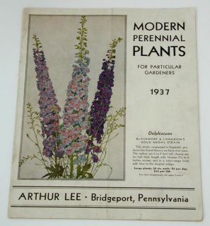 1937 Perennial Plants Catalog Arthur Lee Bridgeport PA