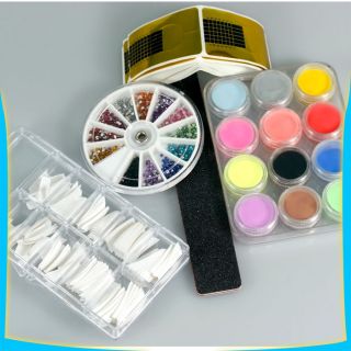 full set acrylic liquid nail art french tip kit