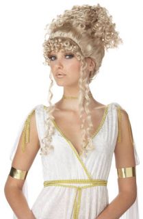Ladies Athena Blonde Roman Greek Goddess Costume Wig