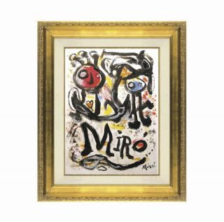 Joan Miro Signed RARE Original Painting Artwork COA
