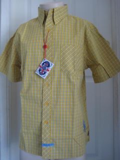 English Laundry Woven Plaid Short Sleeve Shirts 19 L