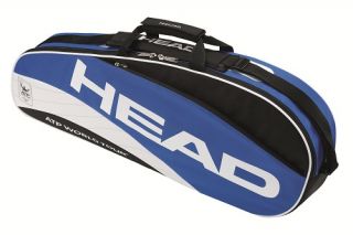 Head ATP Pro 3 Pack Triple Tennis Racquet Racket Bag Auth Dealer Blue 