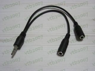 5mm Headset Earphone Audio Jack Y Splitter Cable Cord