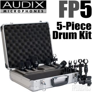 Audix FP5 Drum Microphone Kit and Case for 5 Piece Drum Set NEW