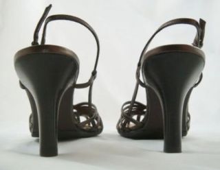   audrey brooke strappy leather slingback heels 7m strappy audrey brooke