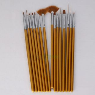 15pcs Nail Art Design Polish Brush Painting Pen Set Drawing Liners 