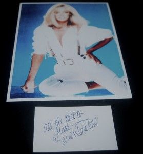 Statuesque Beauty Susan Anton Signed Card and Great Print
