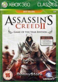 Assassins Creed II 2 Game of The Year Edition Xbox 360 Game Brand New 