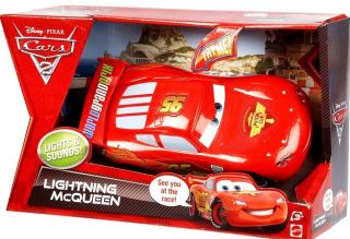   Pixar Cars Light Sound Lightning McQueen Talking Car 8 1 2 New