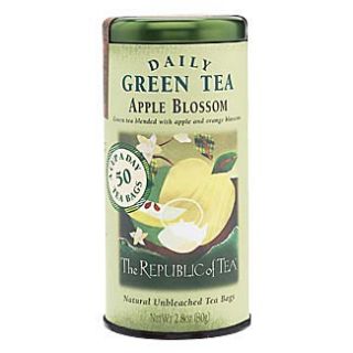 The Republic Of Tea 2/50ct Tins Apple Blossom Green Tea Bags