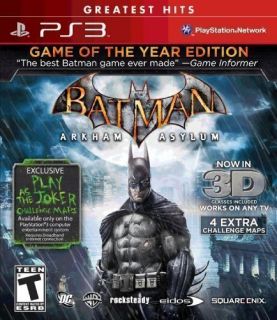 Batman Arkham Asylum Game of the Year Edition Sony Playstation 3 2010 