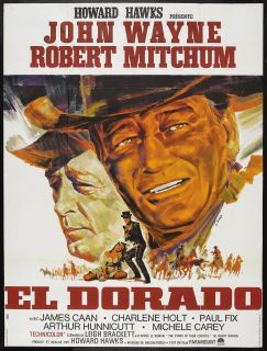 El Dorado 1966 John Wayne Vintage French Movie Poster