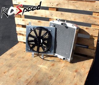   MT 3 Row Tri Core Aluminum Racing Radiator Cooling Fan Shroud