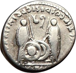 AUGUSTUS 2BC Rome Authentic Ancient Silver Roman Coin w CAIUS & LUCIUS 