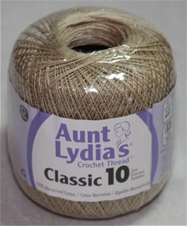 Aunt Lydias Classic Size 10 Crochet Thread 350 Yards Linen 0021 