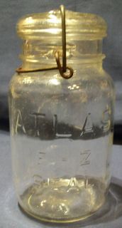 Vintage Atlas E Z Seal Canning Jar w Wire Closure 7