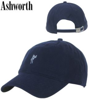 Ashworth Core Cresting Mens Golf Hat Cap Navy New Free Ground SHIP 