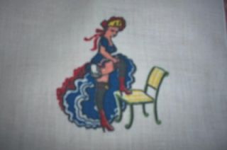  Set 4 Different Print Pin Up Naughty Risque Cocktail Napkins