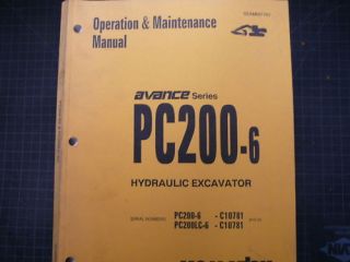Komatsu PC200 Operation Operator Shop Manual Guide Book