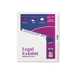 Avery Dennison Ave 11370 Premium Collated Legal Exhibit Dividers   26 