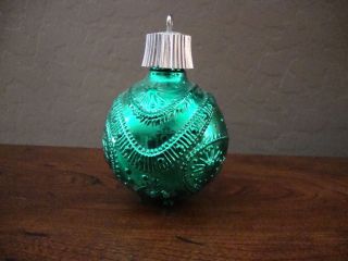 Vintage Avon Christmas Green Ornament Bubble Bath Decanter Bottle 