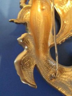 Vintage Elizabeth Taylor Sea Shimmer Double Fish Pin for Avon