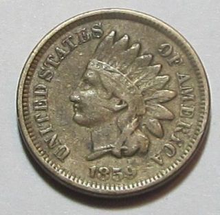 1859 INDIAN HEAD CENT MOST OF LIBERTY NICE COIN G