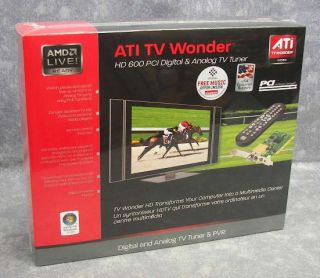 New AMD ATI TV Wonder HD 600 PCI DVR Tuner Card NTSC ATSC Streaming w 