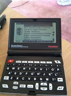 Franklin BES 2100 Merriam Webster Speaking Spanish English Dictionary 