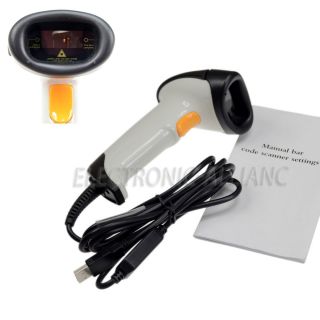 Long USB Automatic Laser Barcode Scanner CCD Reader with Handheld Bar 