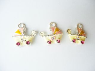 these baby buggy charms are just too cute great for baby showers 